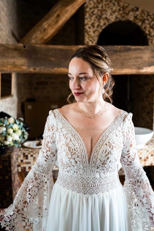 Maquillage glowy pour mon mariage au Domaines de Patras à Solerieux